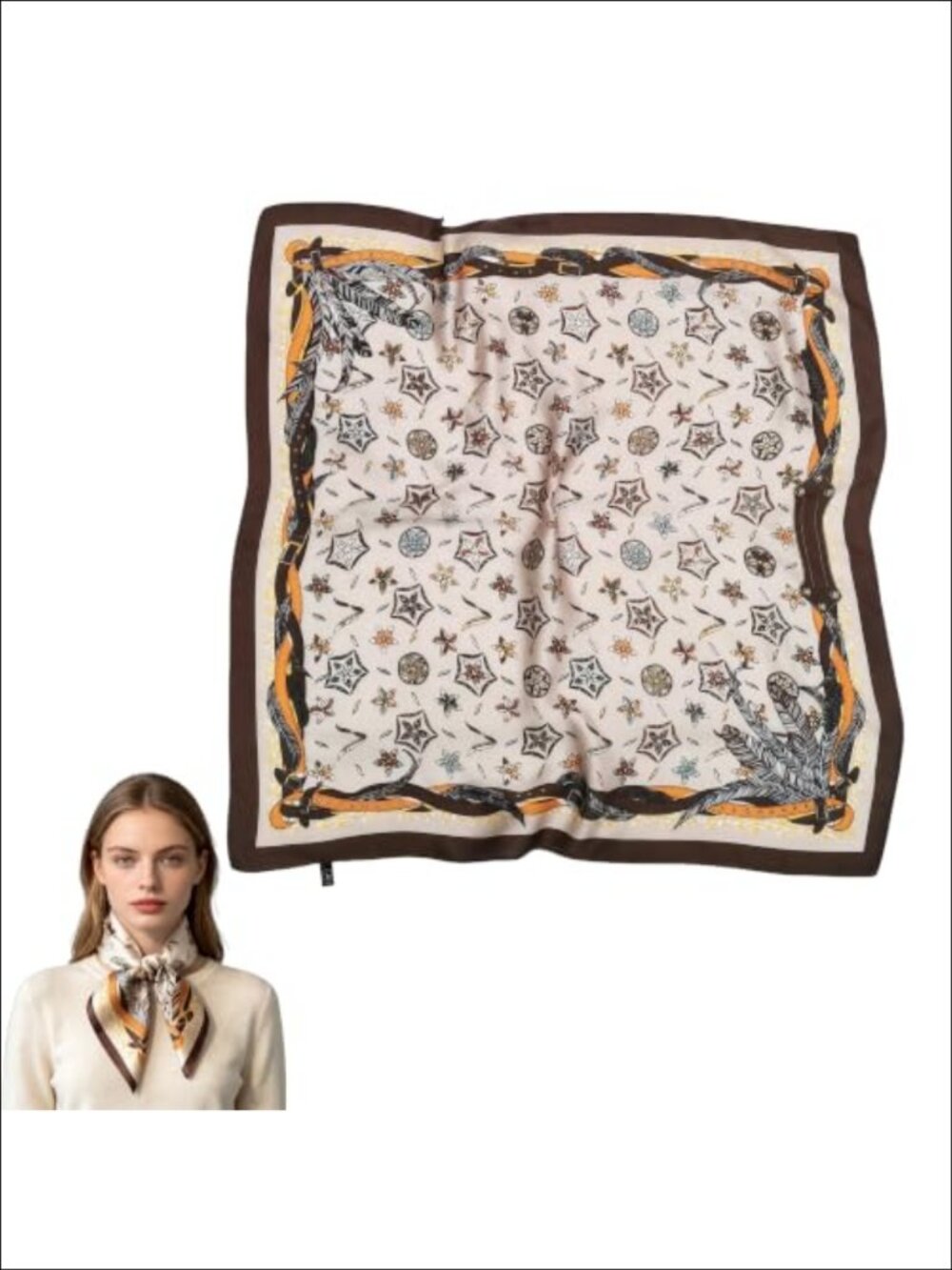 Satin Square Head Scarf Hair Wrap Neck Bandana 27.5x27.5 Lightweight